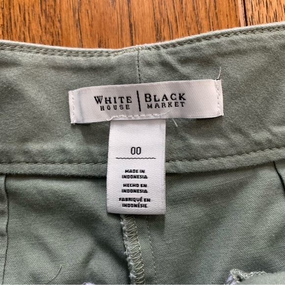 White House Black Market | Army Green Cuffed Shorts | Sz 00 - Picture 6 of 12